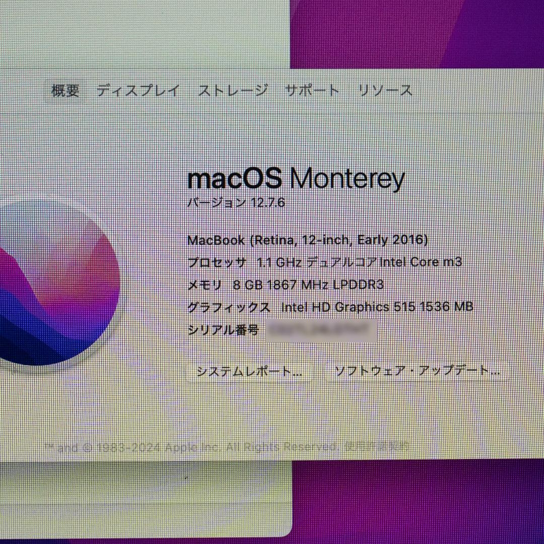 MacBook MLH72J/A スペースグレイ