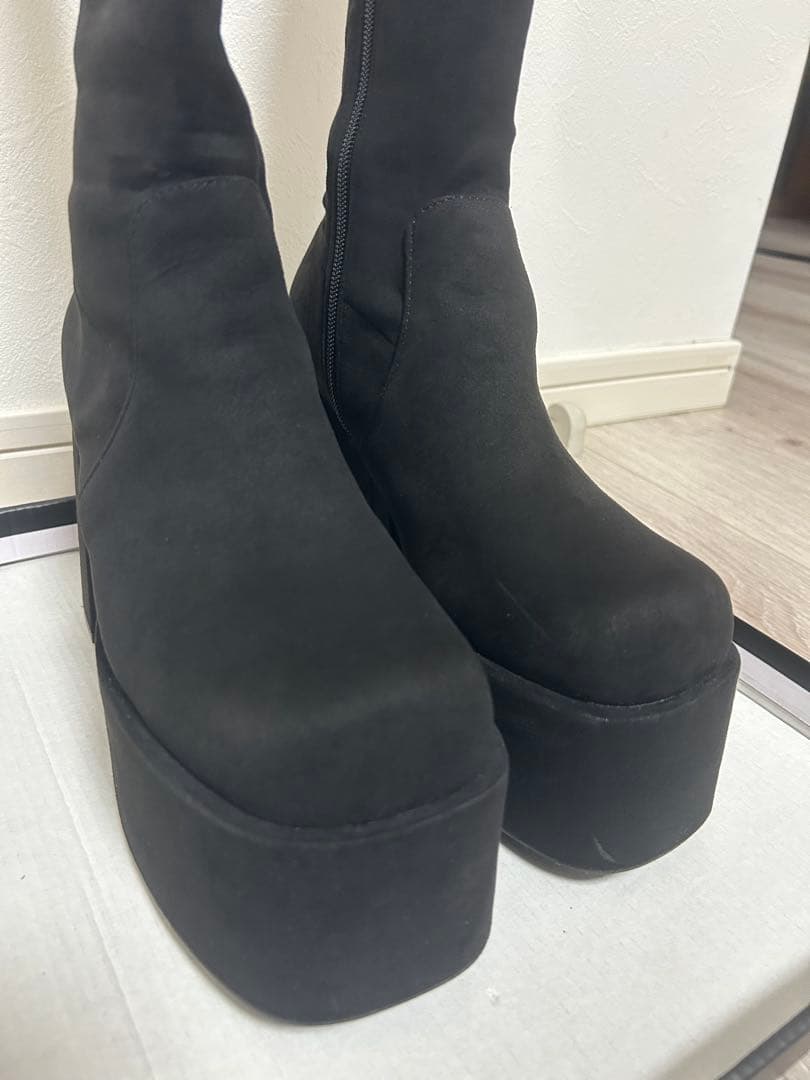 EMODA バルキープランプフィットブーツ ロングブーツ 黒 L