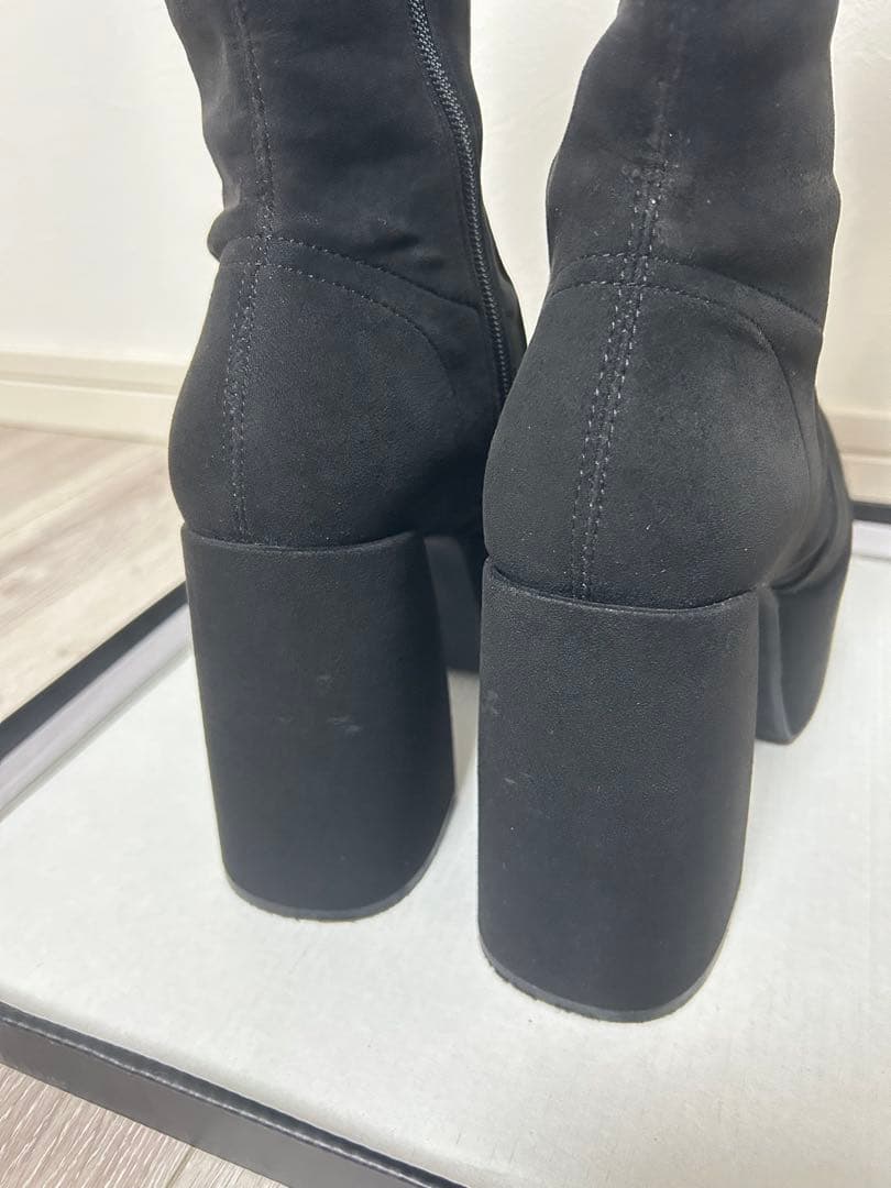 EMODA バルキープランプフィットブーツ ロングブーツ 黒 L