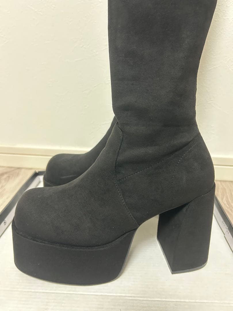 EMODA バルキープランプフィットブーツ ロングブーツ 黒 L