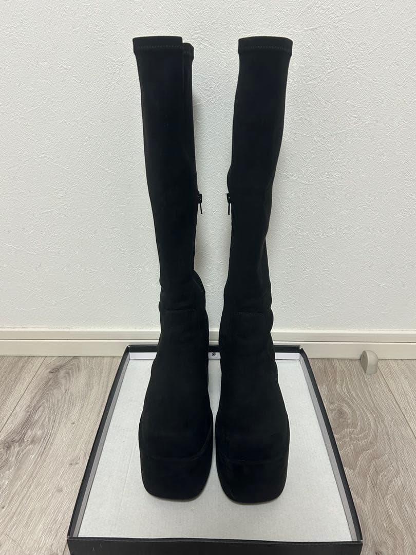 EMODA バルキープランプフィットブーツ ロングブーツ 黒 L