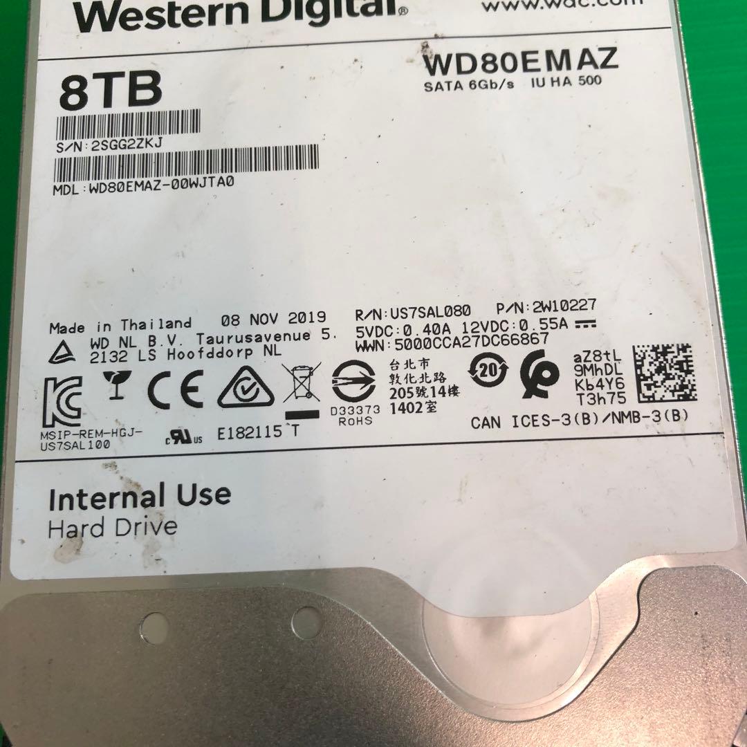 WD 8TB 内蔵型ハードディスクドライブ WD80EMAZ