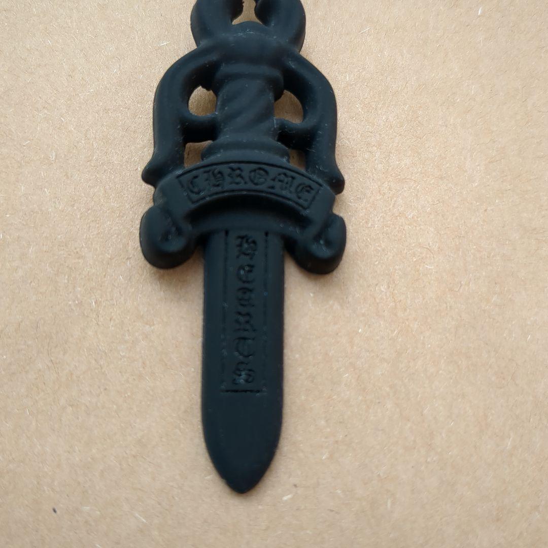 クロムハーツ CHROME HEARTS ダガーラバーネックレス BLACK
