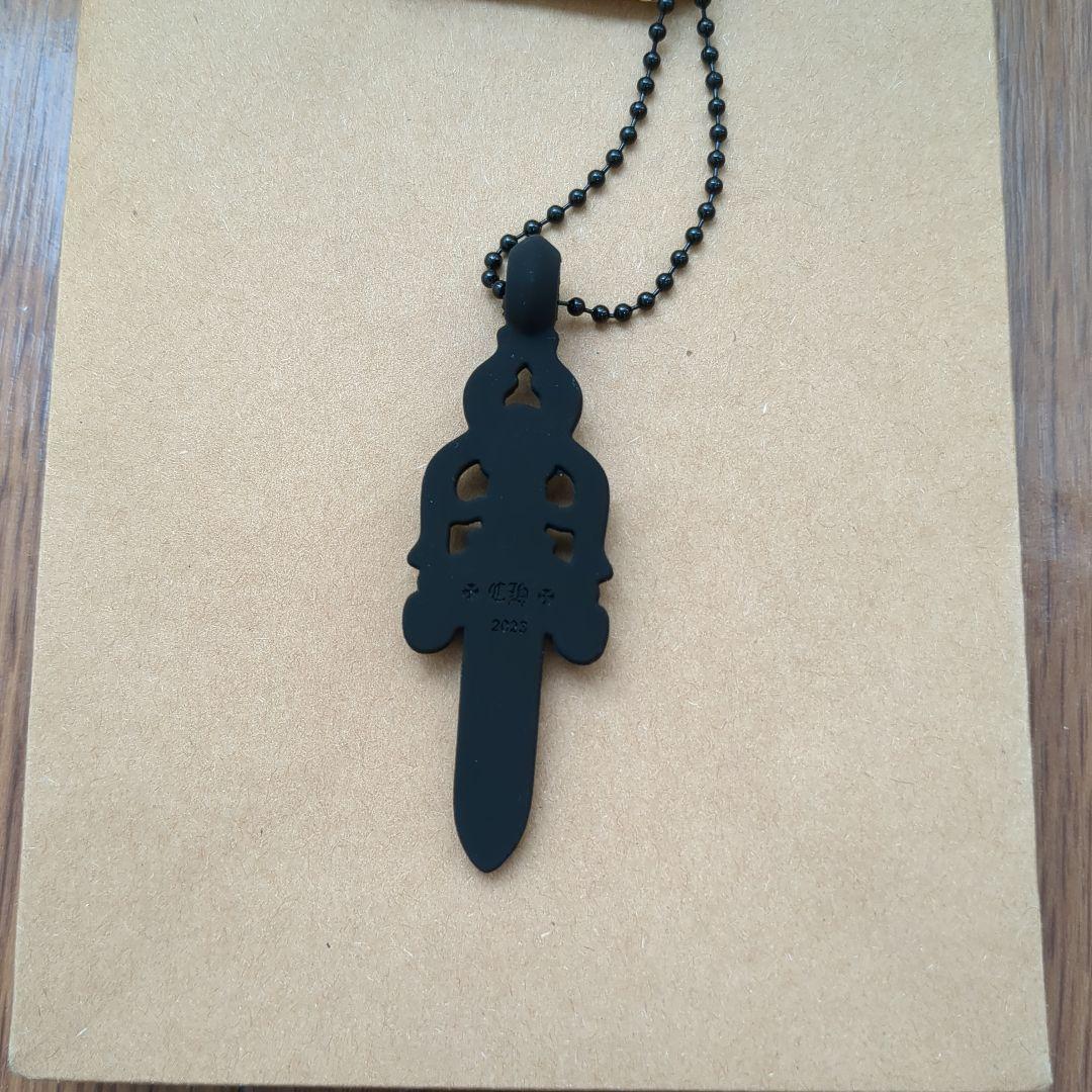 クロムハーツ CHROME HEARTS ダガーラバーネックレス BLACK