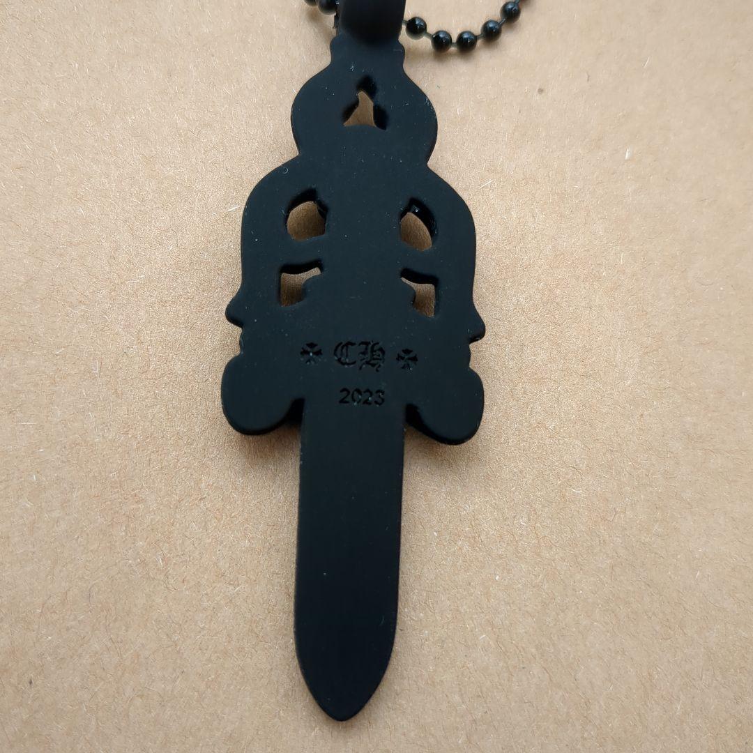 クロムハーツ CHROME HEARTS ダガーラバーネックレス BLACK