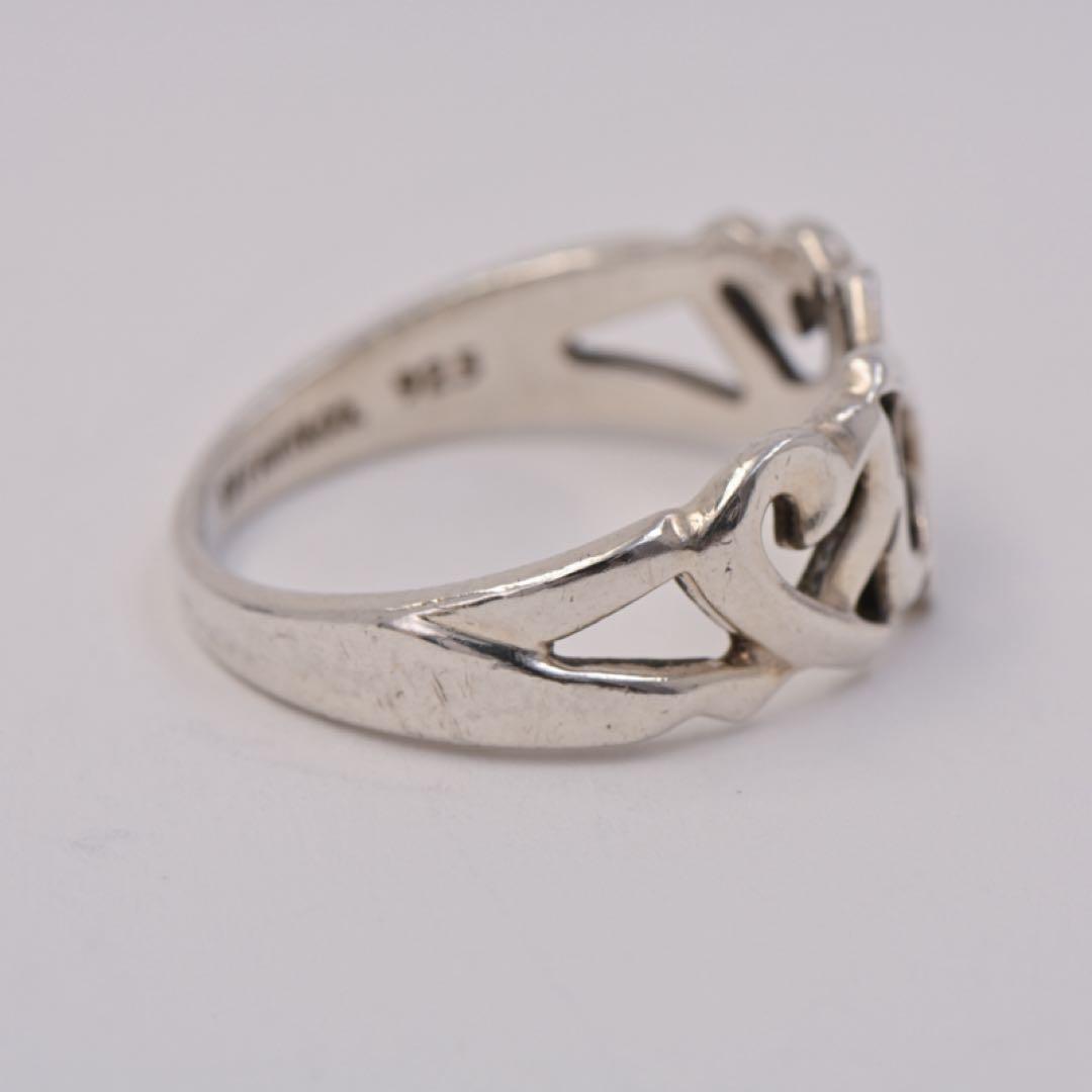 ティファニー 指輪 トリプルラヴィングハート シルバー925 リング 14号