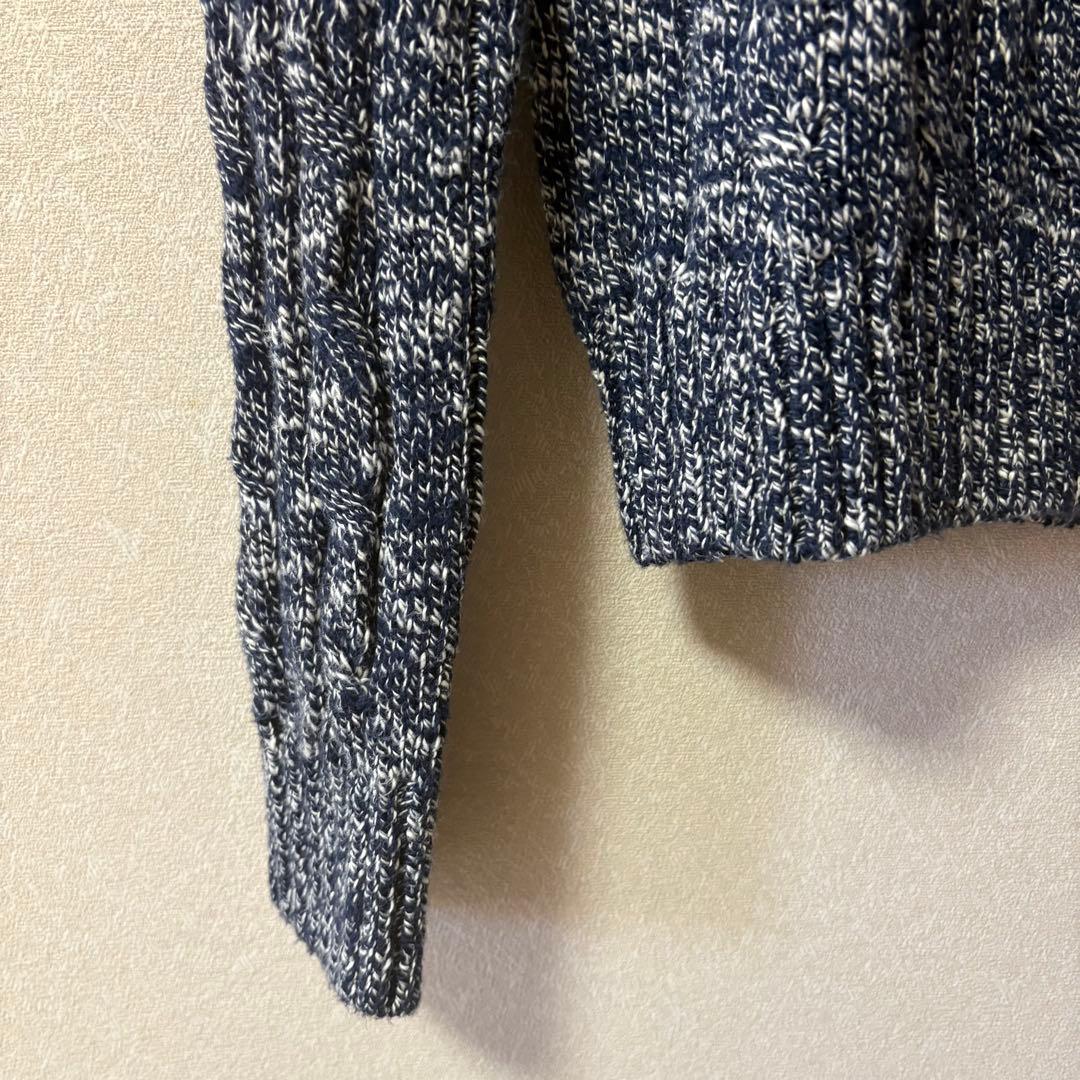 【新品】ポロラルフローレン　コットンケーブルニットセーター　ネイビー　XS
