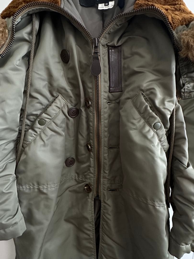 m-069 解体再構築　N-3B ジュンヤワタナベ　モッズコートカーキギャルソン