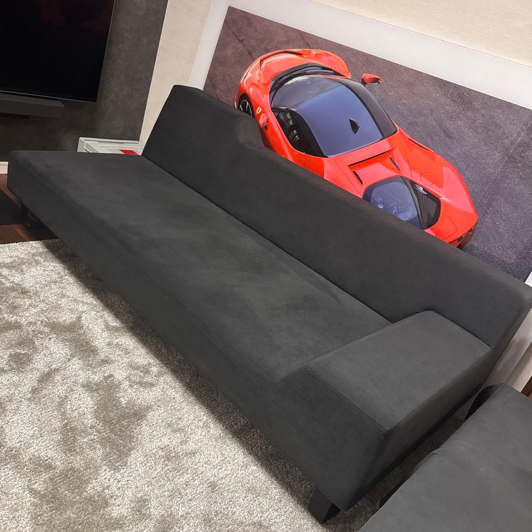 az403様 フランネルソファ　チャコールグレー 2.5掛け用