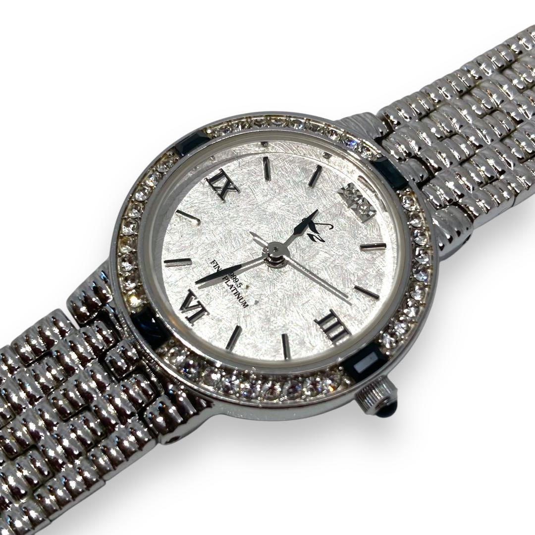 Ⴤ1327ꕤ美品 LZ リズ 腕時計 レディース 天然 ダイヤモンド プラチナ