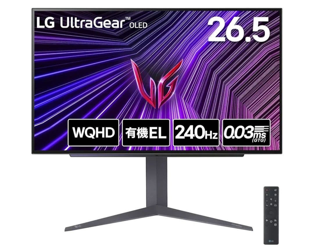 ディスプレイ・モニター本体 LG UltraGear OLED 27GS93QE-B 26.5