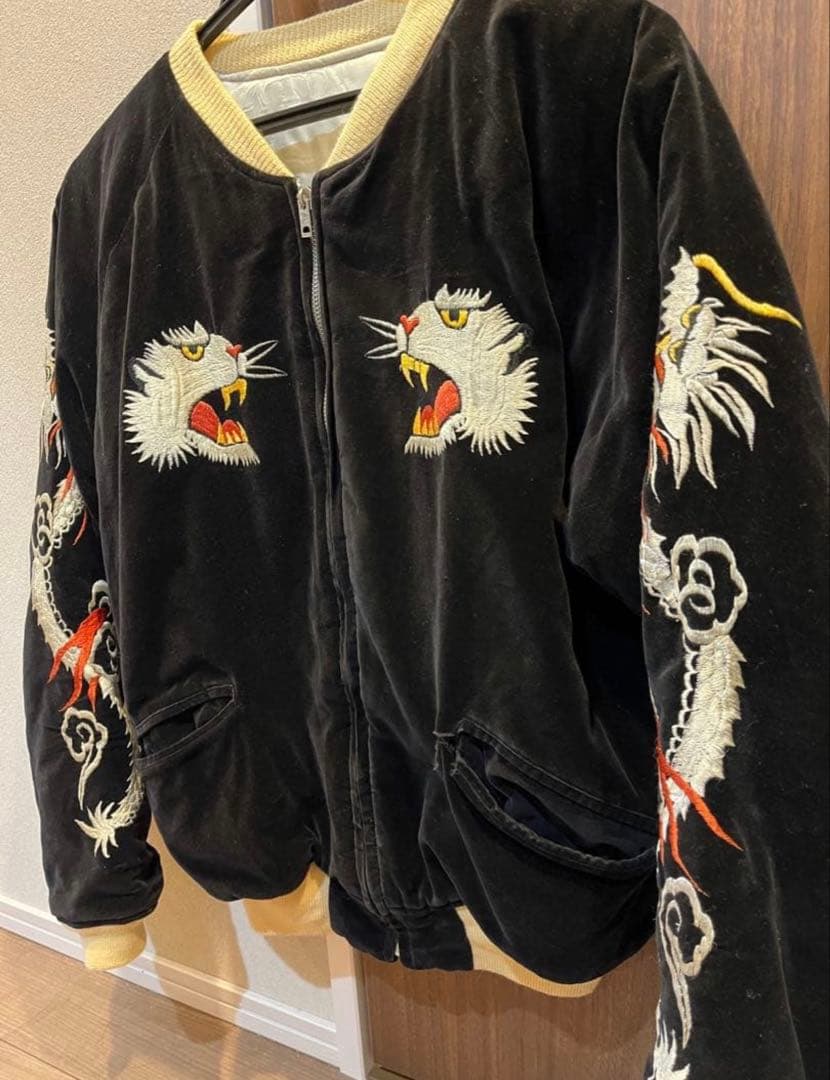 シルバーストーン　スカジャン　東洋　別珍　刺繍　38 M