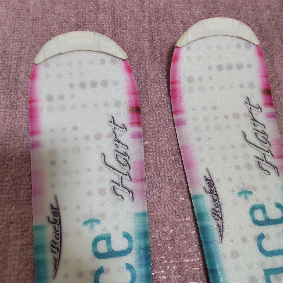 スキー板120cm　ビンディング付き　ストック100cm　スキー袋