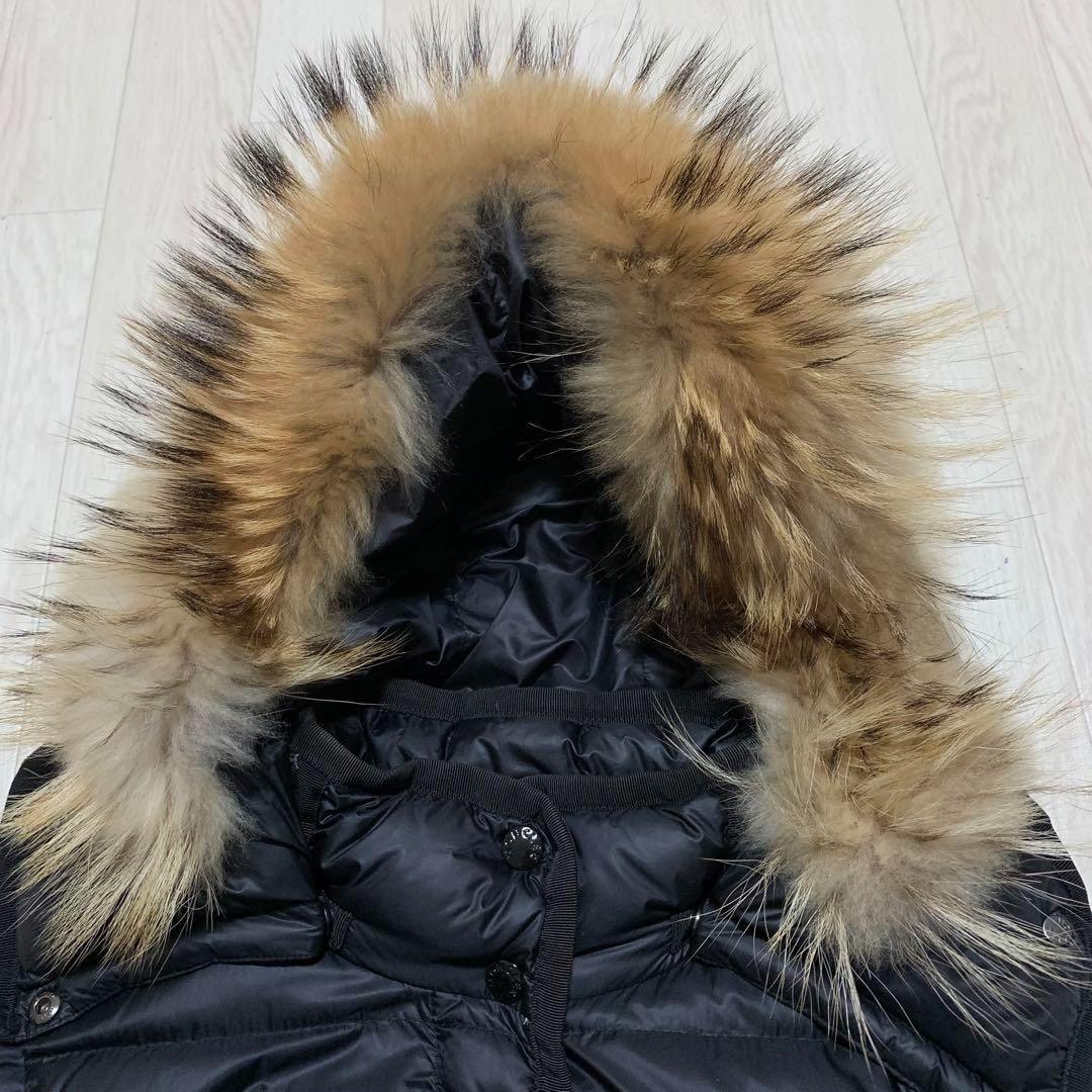 モンクレール✨エルミファー　リアルファー　ブラック　00　国内正規品　4D88