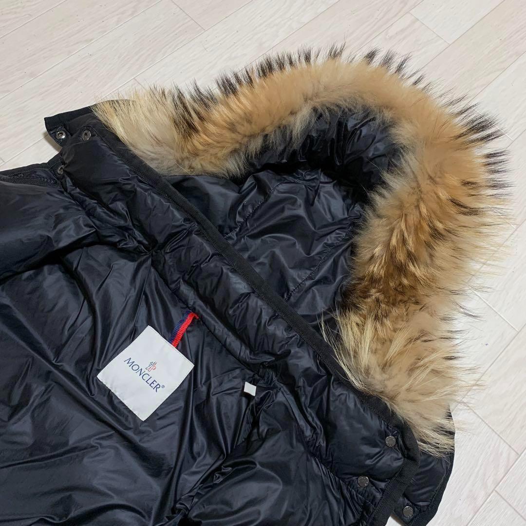 モンクレール✨エルミファー　リアルファー　ブラック　00　国内正規品　4D88