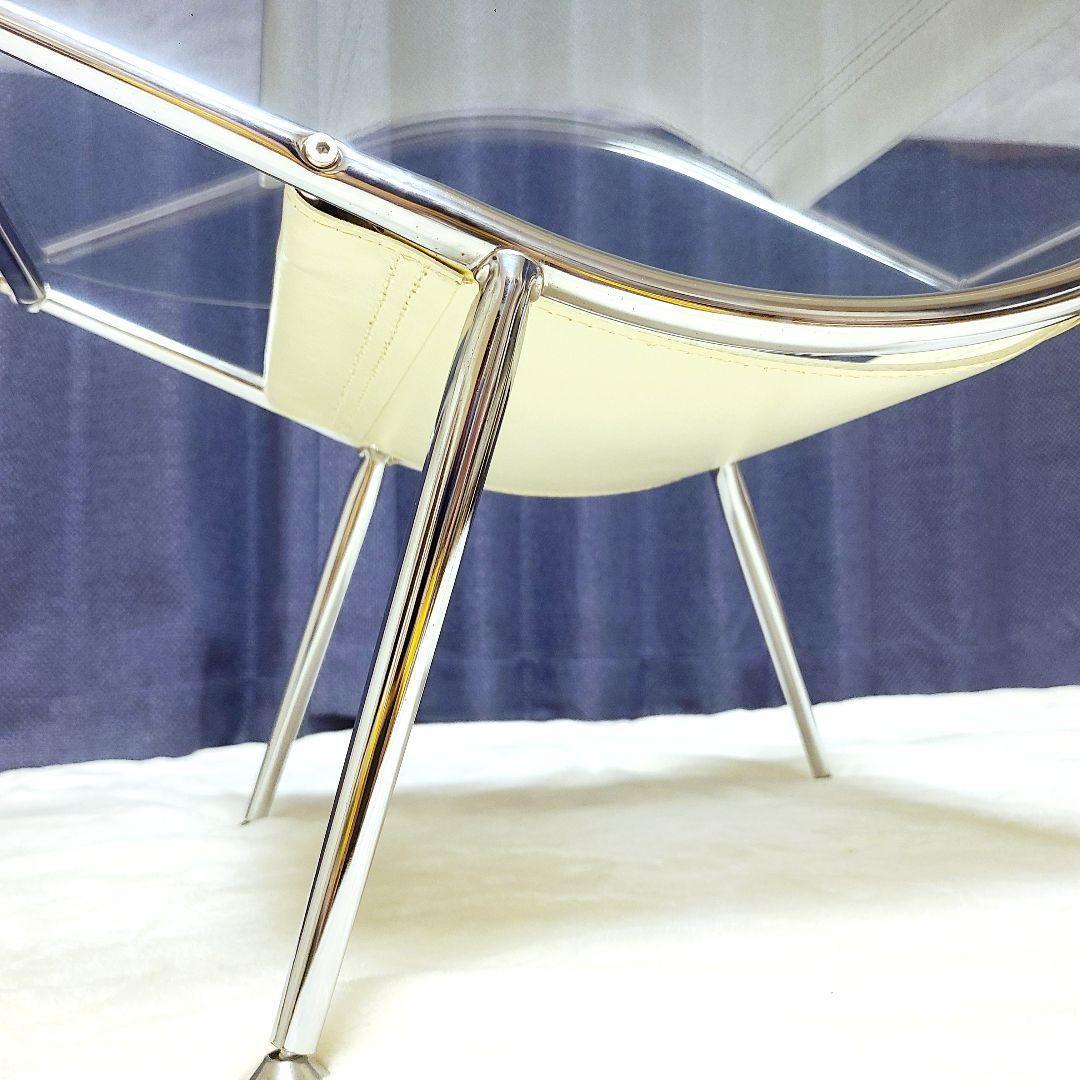 ミッドセンチュリー　スペースエイジ　ローテーブル　楕円　70年代　ガラステーブル