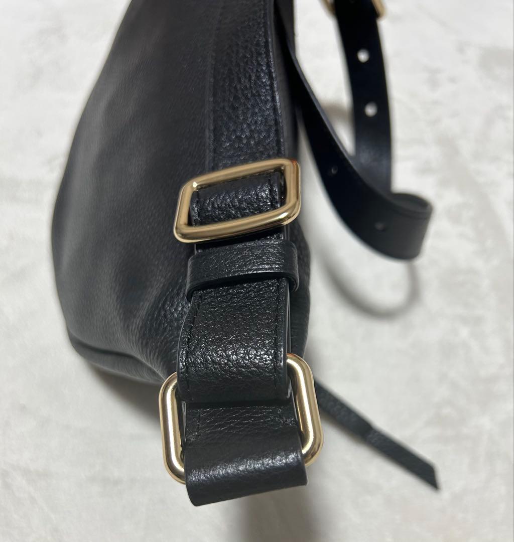 COACH 黒 レザー ボディバッグ