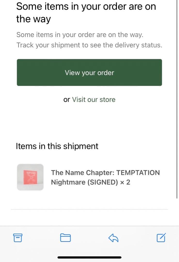 TXT テヒョン 直筆サイン入りポストカード　クリアフォトカード　アメリカ限定
