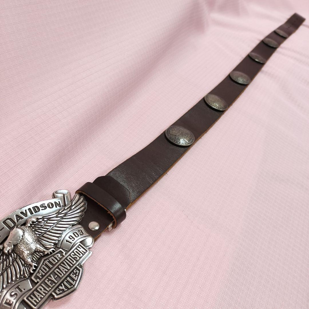 ハーレー ベルト モルガンダラー 6連 コンチョ ヴィンテージ　　レザー