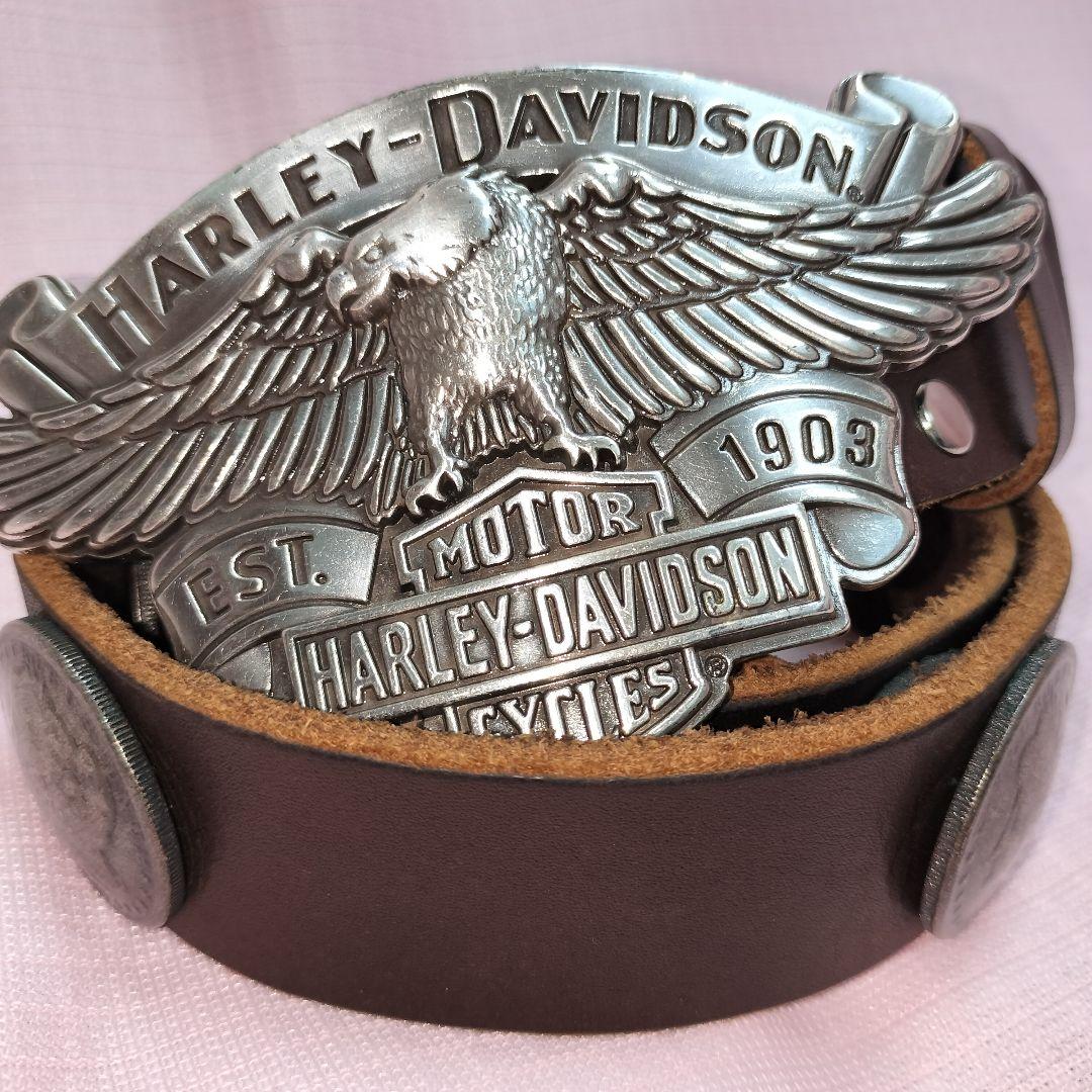 ハーレー ベルト モルガンダラー 6連 コンチョ ヴィンテージ　　レザー