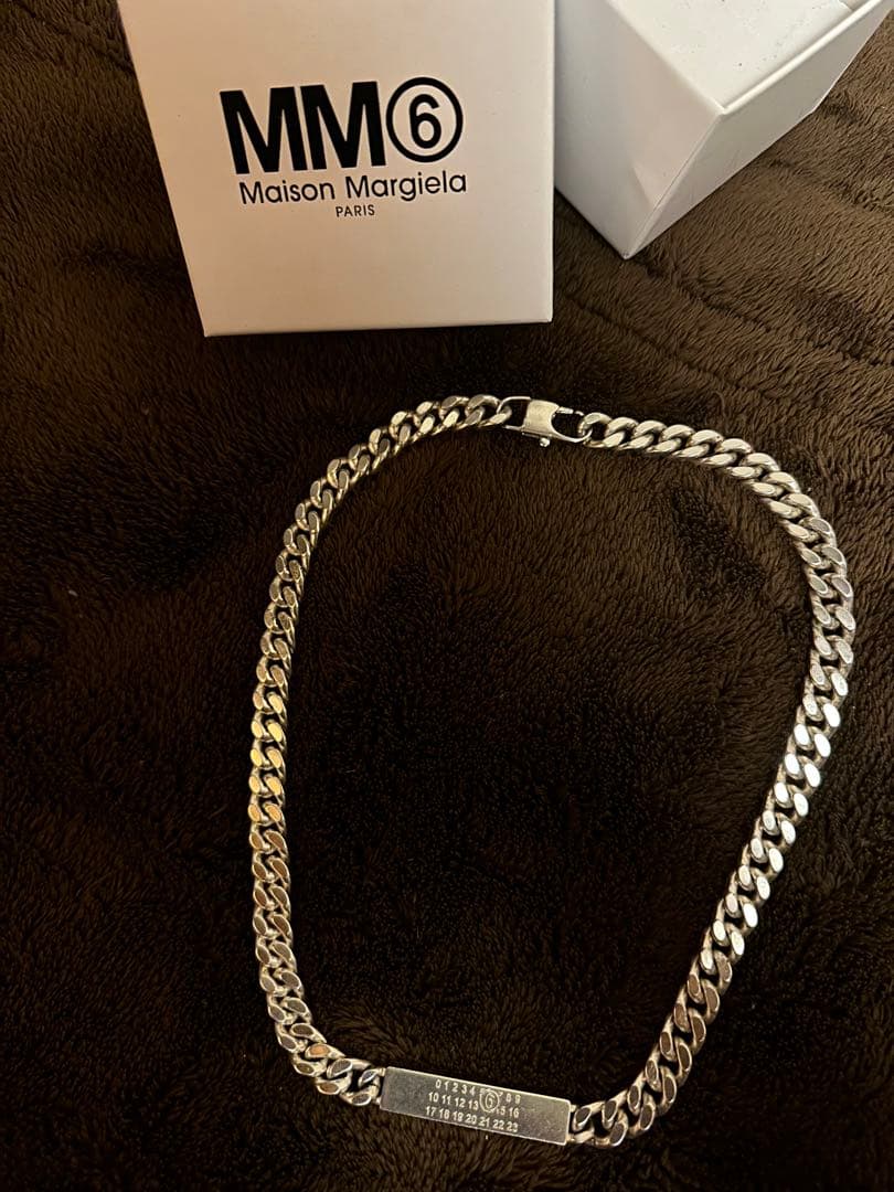 MM6 Maison Margiela チェーンネックレス　ナンバリングロゴ