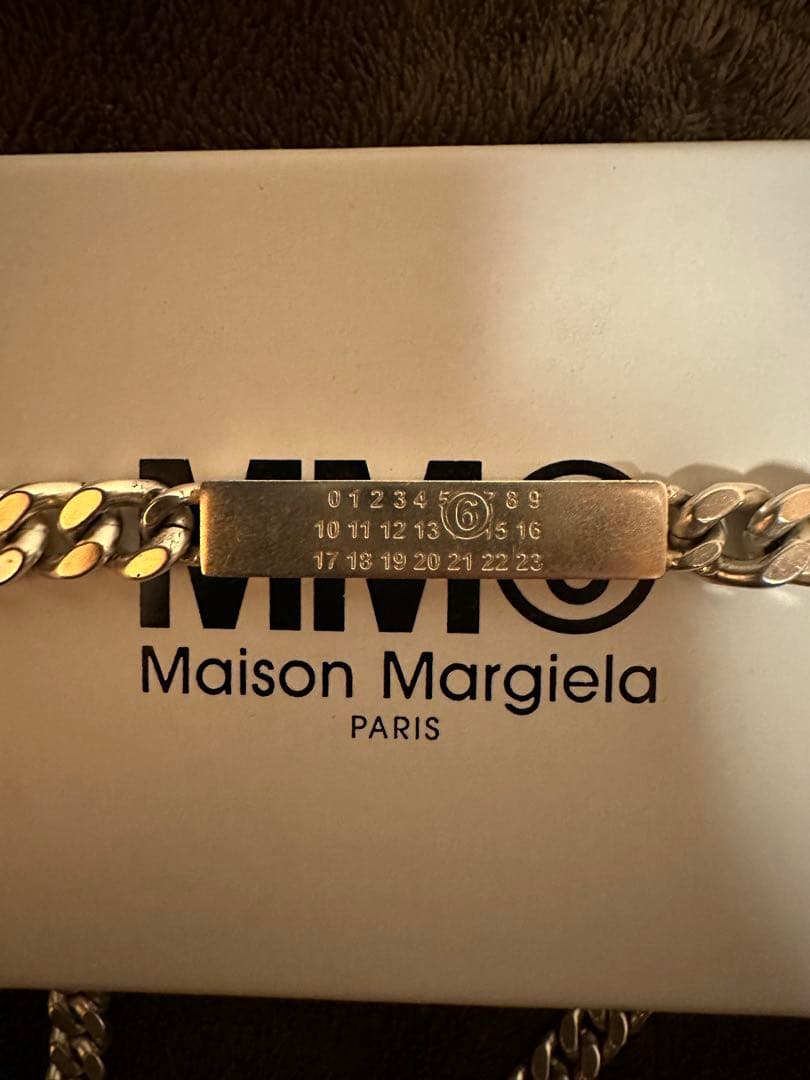 MM6 Maison Margiela チェーンネックレス　ナンバリングロゴ