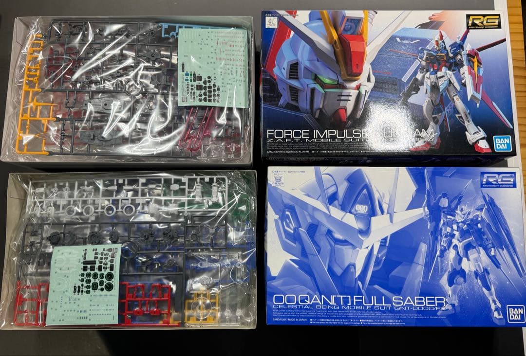 RG 1/144 フォースインパルスガンダム・ダブルオークアンタ フルセイバー