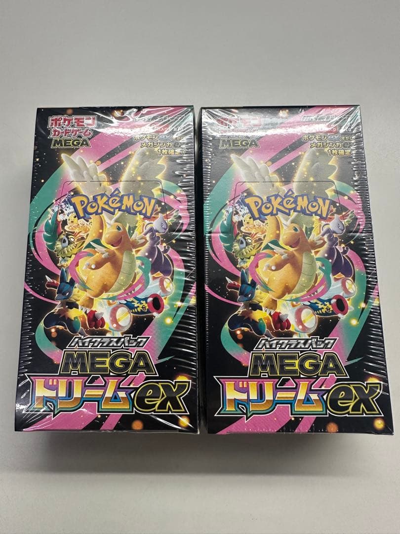 新品、未開封 シュリンク付き ポケモンカードゲームMEGAドリームEX 2BOX