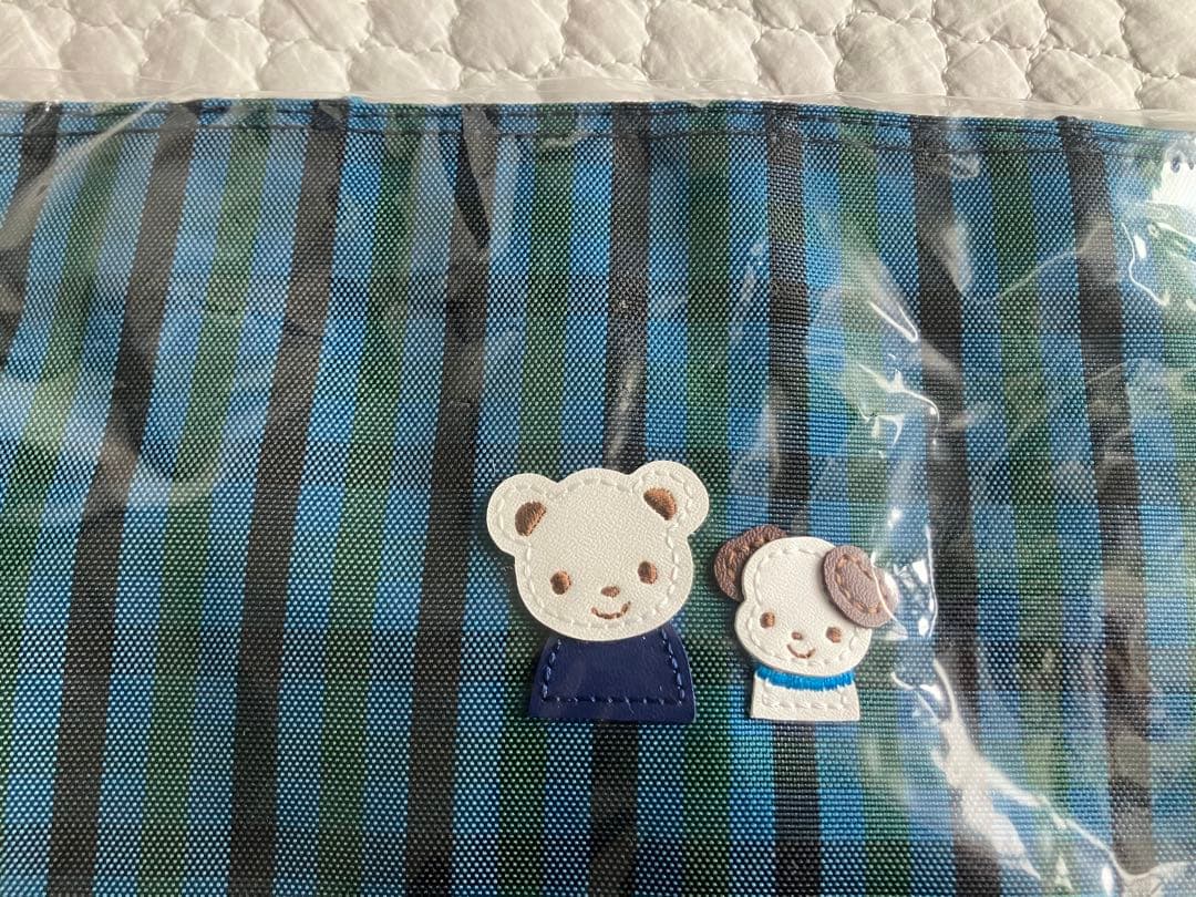 新品未使用　ファミリア　ナイロン　チェック　トートバッグ　レッスンバッグ