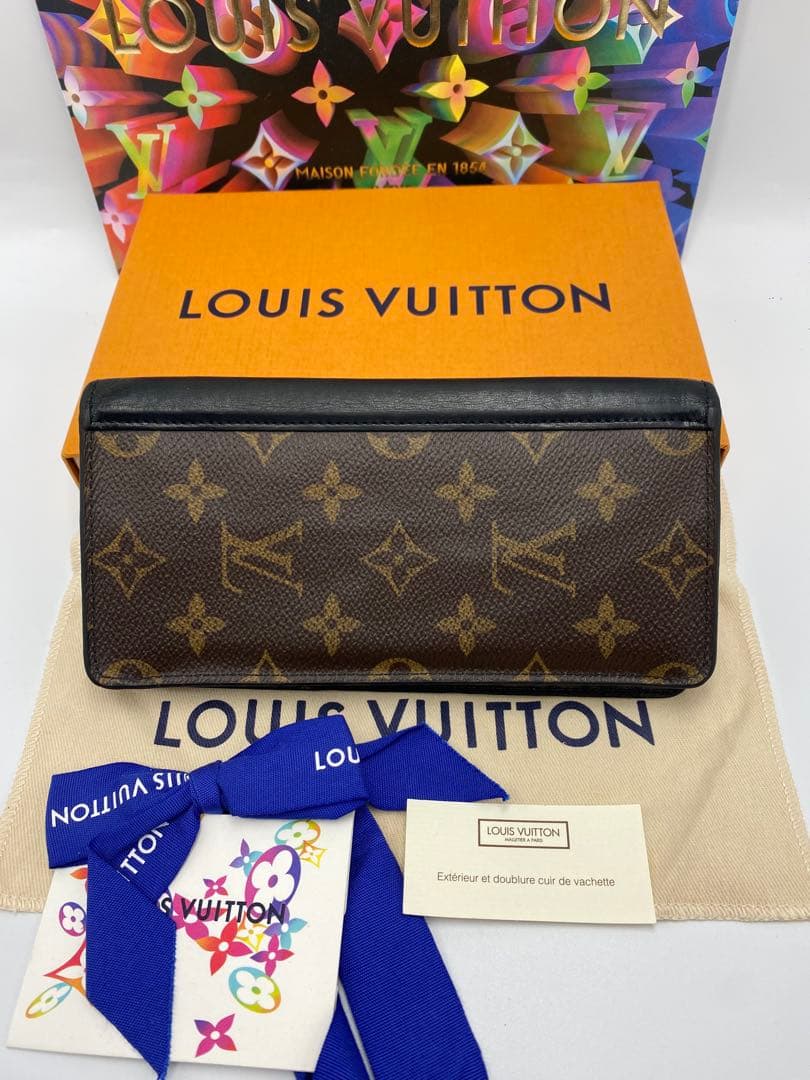 ルイヴィトン モノグラム マカサー ポルトフォイユ タノン 二つ折り 長財布