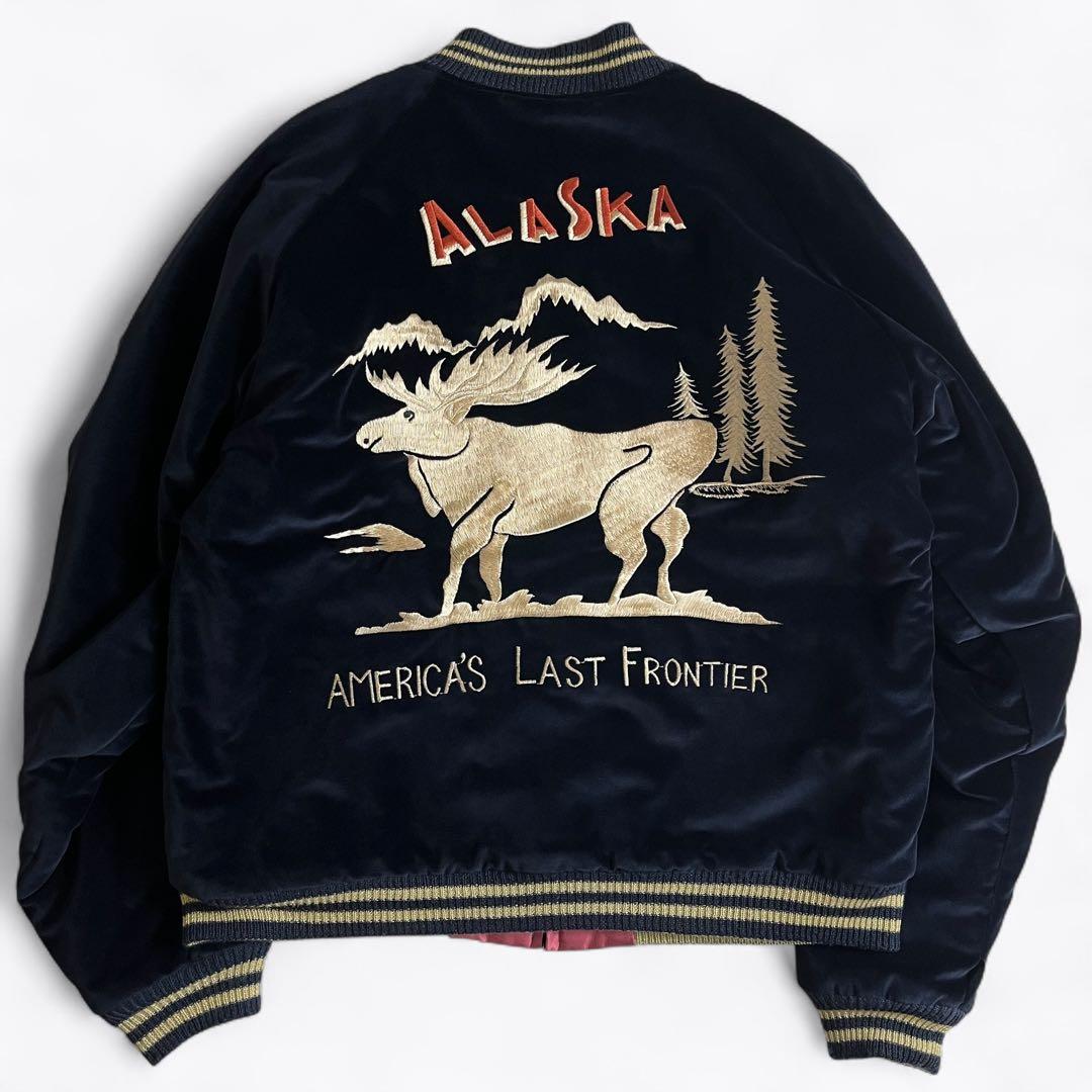 TAILOR 東洋 リバーシブル スカジャン ベロア アラスカ L