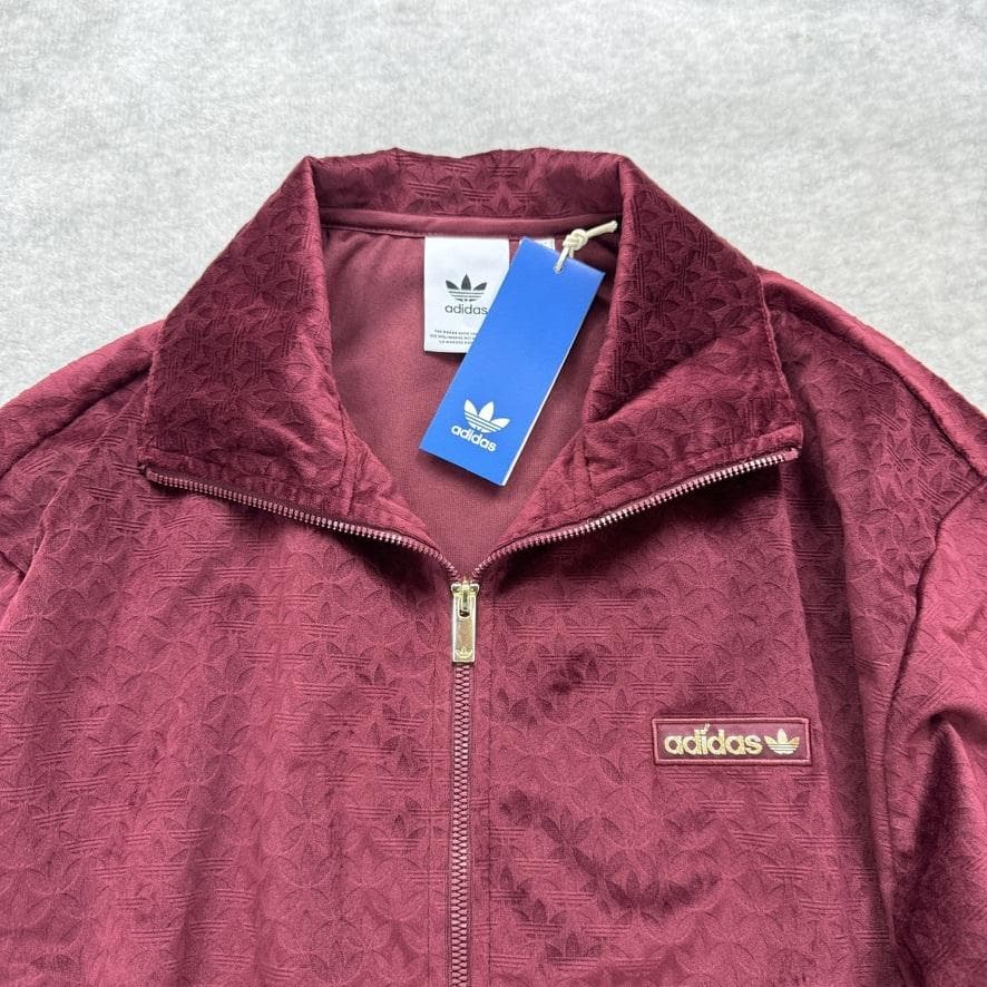 Lサイズ 新品 adidas モノトラックトップ モノグラム ベロア