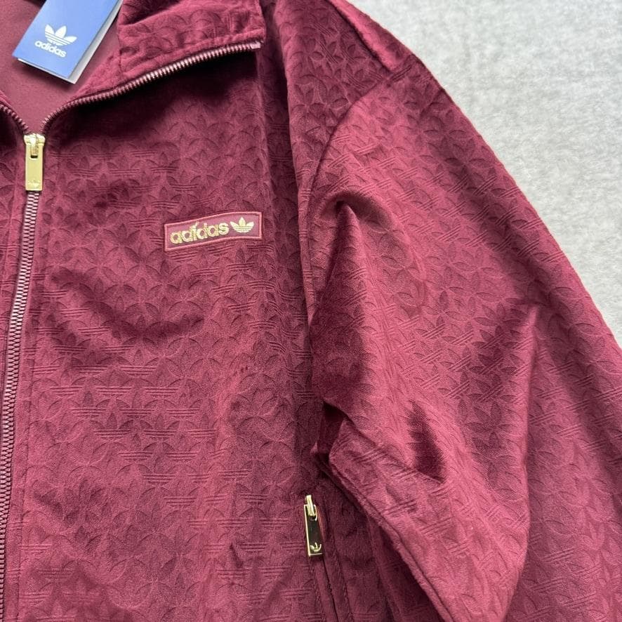 Lサイズ 新品 adidas モノトラックトップ モノグラム ベロア