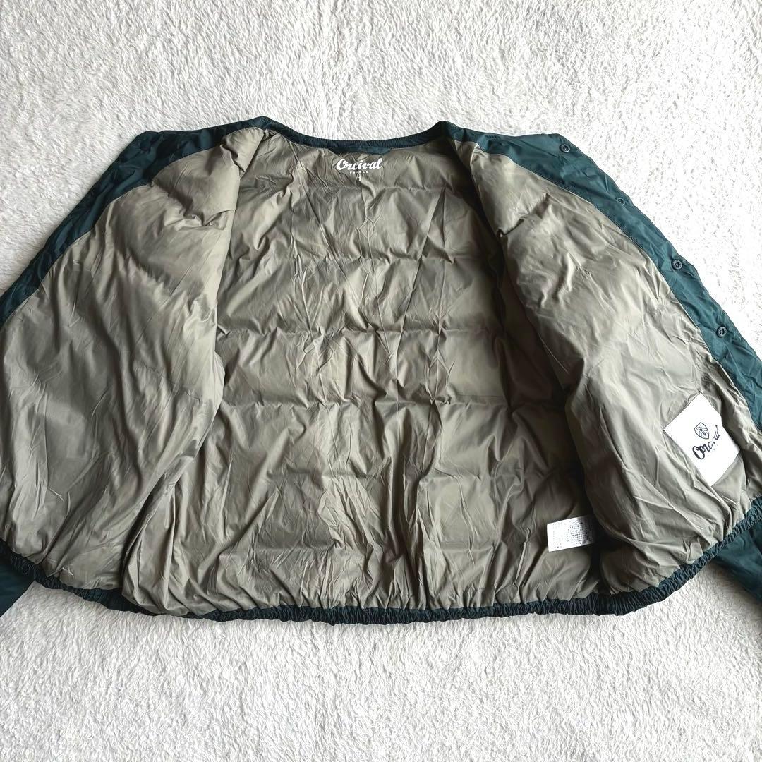 美品 オーシバル Bshop インナーダウンジャケット ショート丈 ライトダウン