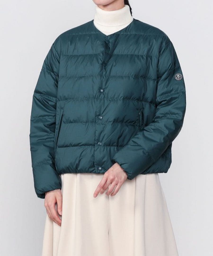 美品 オーシバル Bshop インナーダウンジャケット ショート丈 ライトダウン