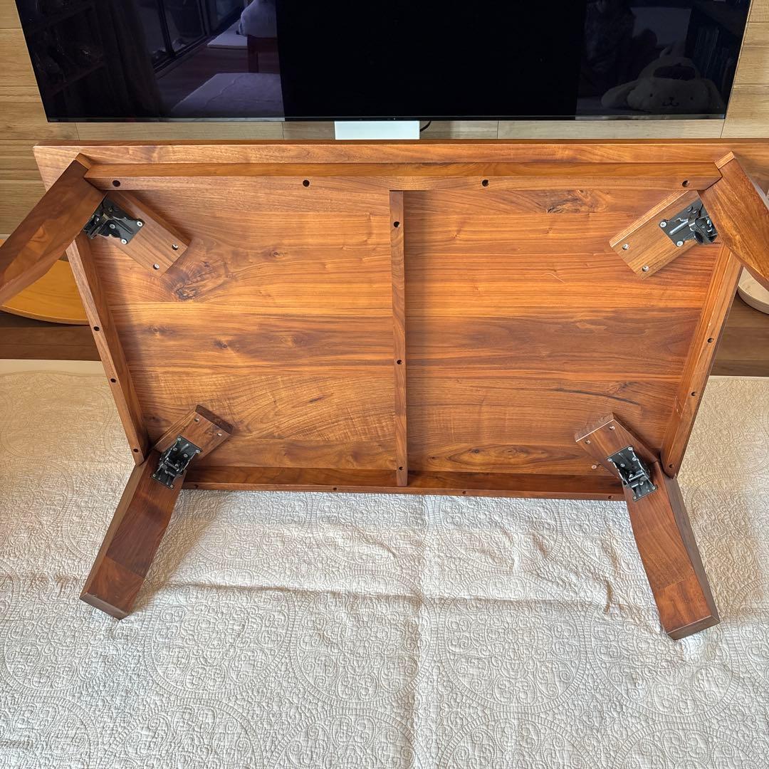 無垢材　ウォールナット　ローテーブル ちゃぶ台