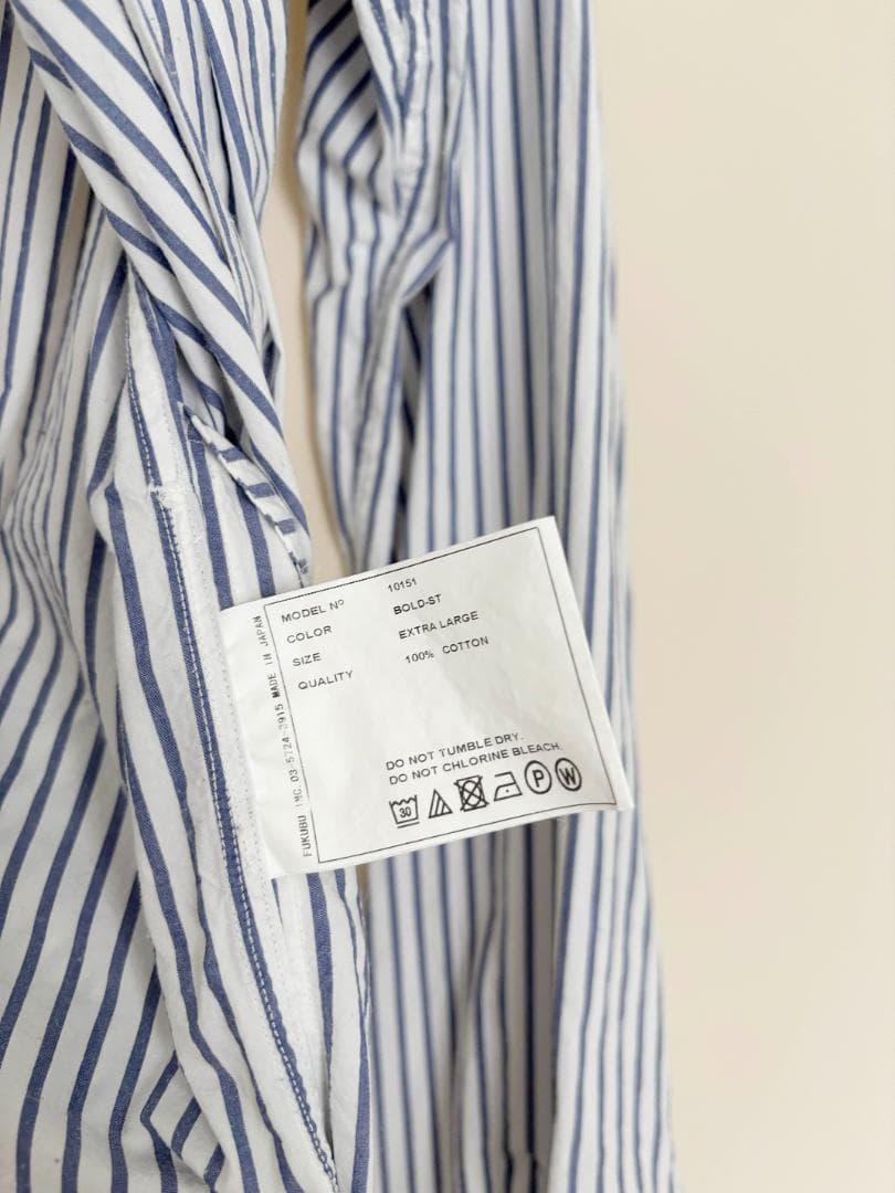 YAECA コンフォートシャツ スタンダード BOLD STRIPE 10151