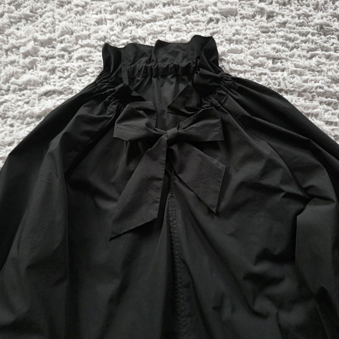 journal standard l'essage　リボンブラウス　ブラック