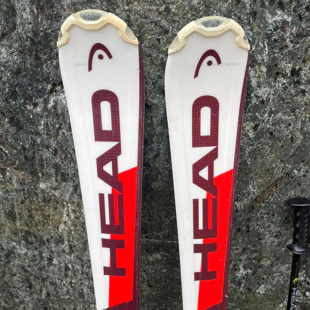 HEAD ジュニアスキー(137cm)、ストック(105cm)セット