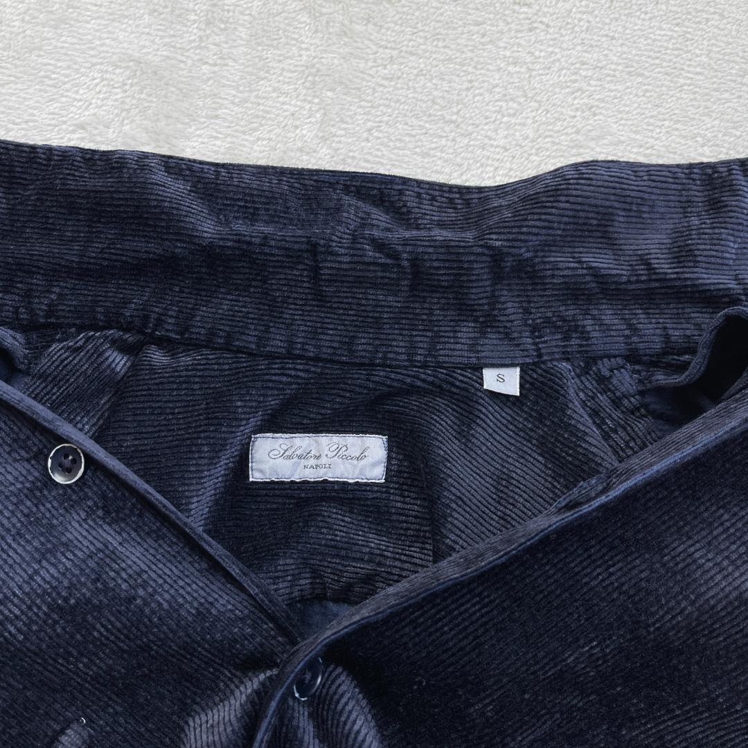 Salvatore Piccolo　コーデュロイシャツ　ネイビー