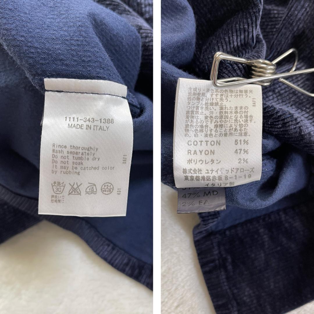 Salvatore Piccolo　コーデュロイシャツ　ネイビー