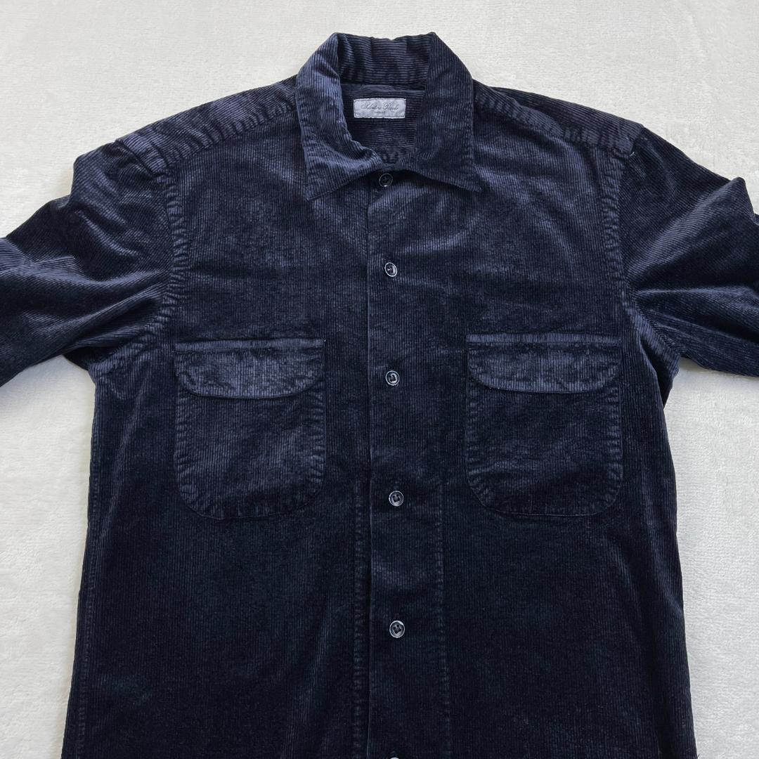 Salvatore Piccolo　コーデュロイシャツ　ネイビー