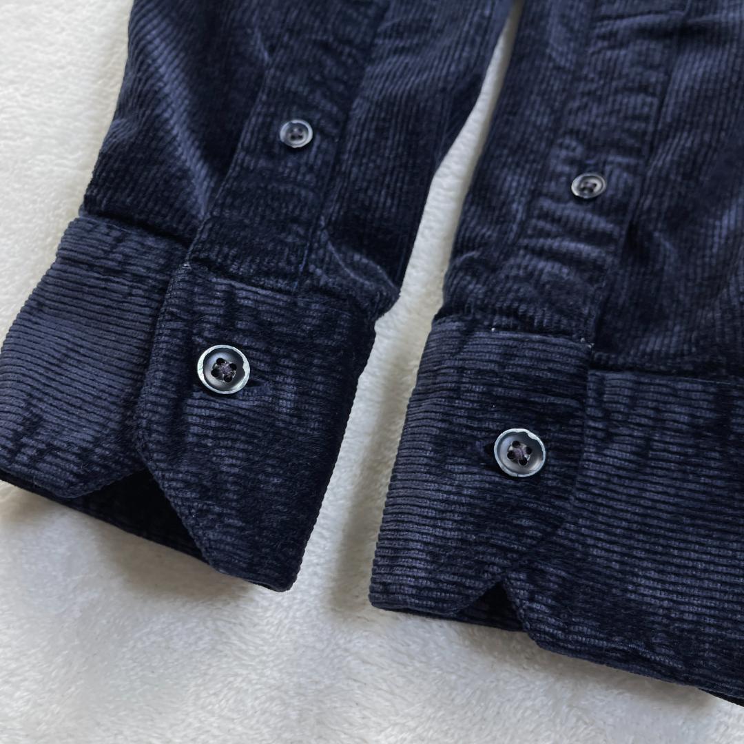 Salvatore Piccolo　コーデュロイシャツ　ネイビー