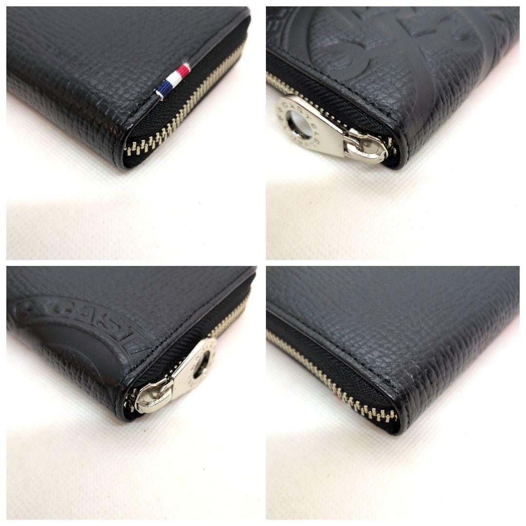 【新品同様】カステルバジャック　ピッコロ　ラウンドファスナー　長財布　デカロゴ