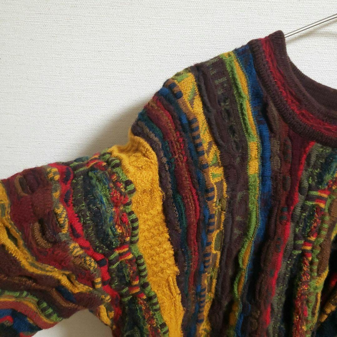 クージー 立体 編込み 3Dニット セーター 総柄 COOGI L