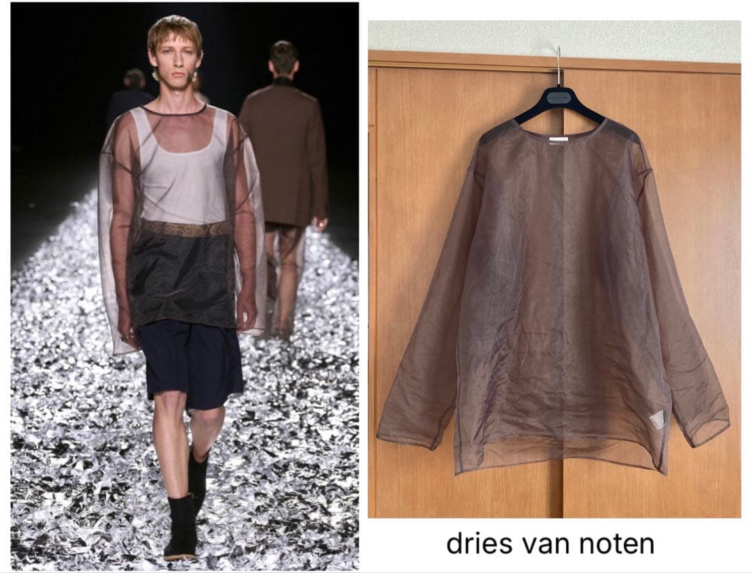 専用 超美品★ドリスヴァンノッテン 25ss ランウェイ着 シアーシャツ