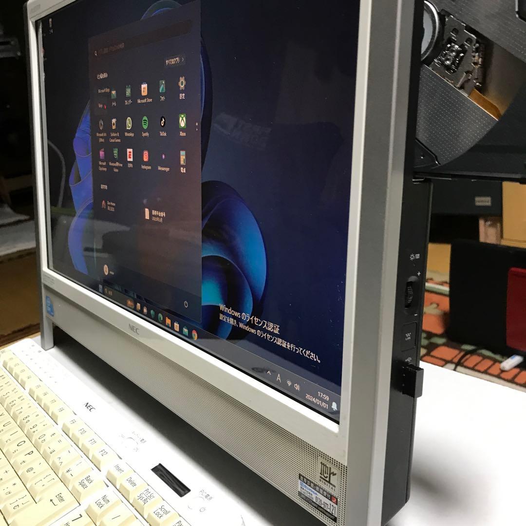 N E C モニター型　パソコン　Wi11 corei5 S S D