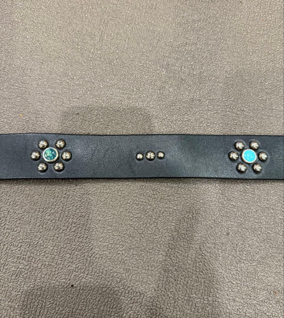 希少HTC ターコイズスタッズベルト(34インチ)