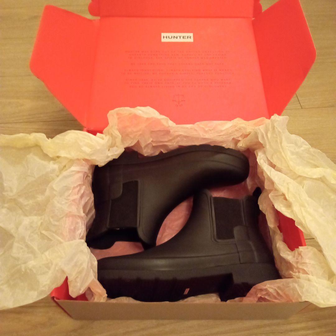 ハンター　チェルシーブーツ黒　UK5 24センチ