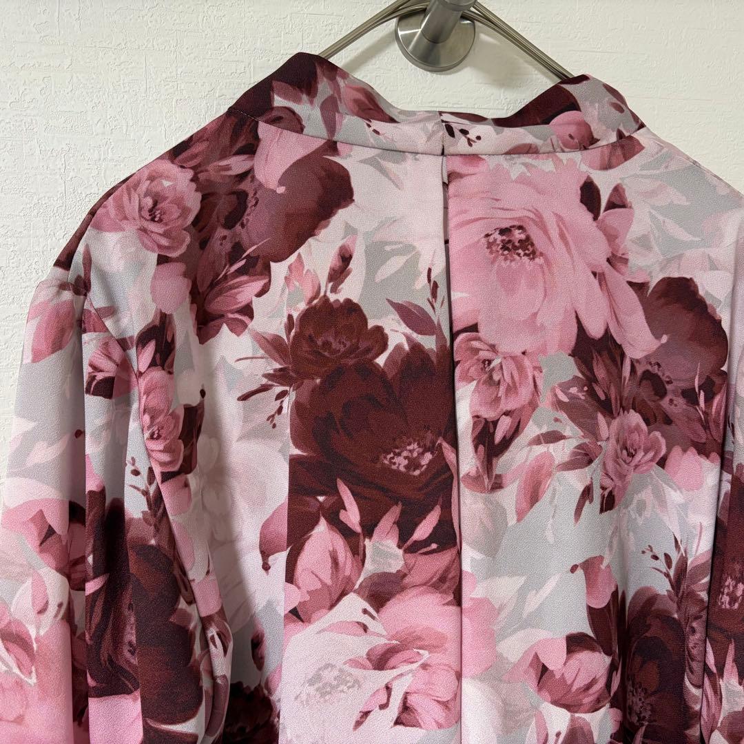 PINKY&DIANNE ピオニープリントボウタイリボンブラウス